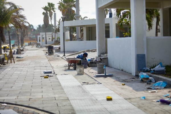 Remodelación del malecón de La Libertad avanza en 60%