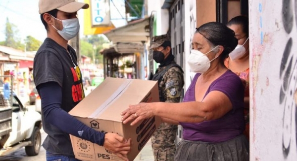 La distribución de paquetes alimenticios llego hasta algunos municipios de Ahuachapán