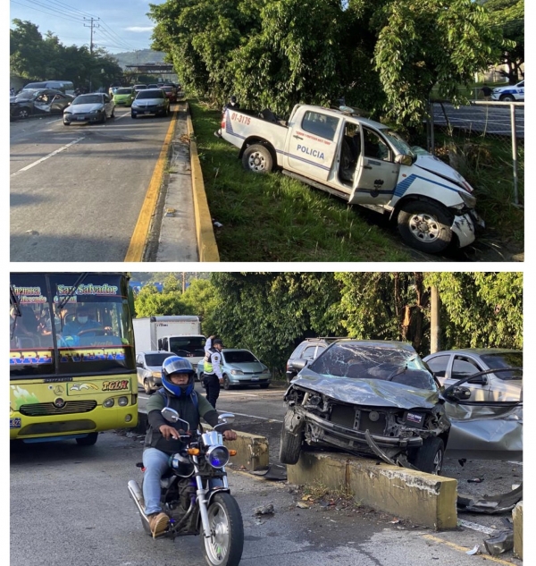 Cuatro lesionados en accidente de tránsito