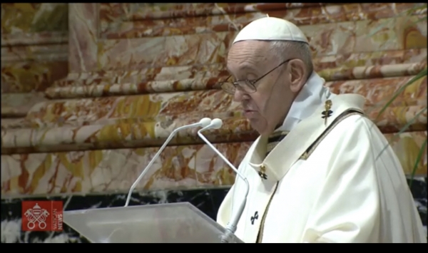 El papa celebró la Misa Crismal en medio de la pandemia por covid-19