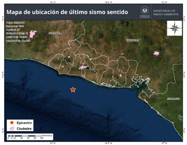 Sismo de 4.9 grados fue  sensible en La Libertad y San Salvador