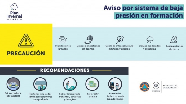 Aviso por lluvias a partir del miércoles