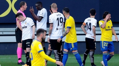 Insulto racista durante partido del Valencia y el Cádiz