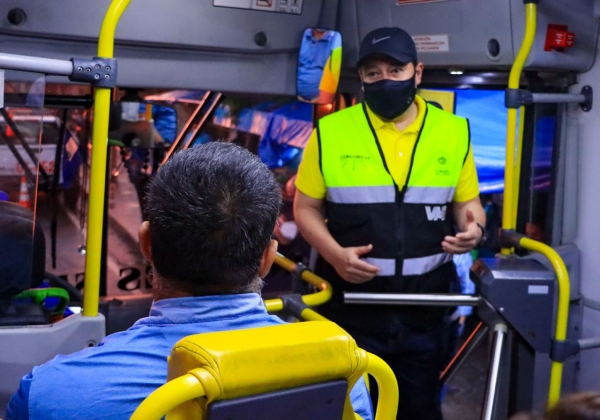 Verifican cumplimiento de medidas sanitarias en el transporte público 