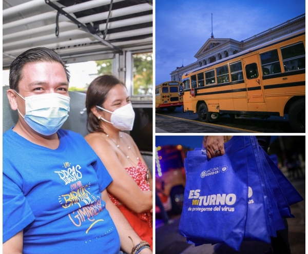 Verifican medidas sanitarias en buses alegres