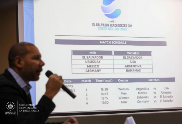Anuncian cuadrangular El Salvador Beach Soccer Cup 2022