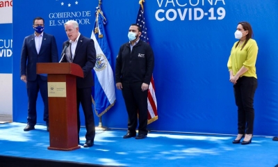 Gobierno de EE.UU. dona $2 millones de dólares adicionales para combatir COVID-19 en El Salvador