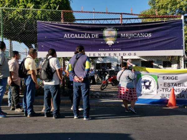 Conflictos laborales generan protestas en Mejicanos